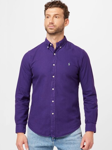 Polo Ralph Lauren Slim Fit Skjorte i lilla: forside