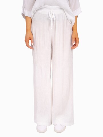 Seasons of April Loosefit Broek 'Tessa' in Wit: voorkant