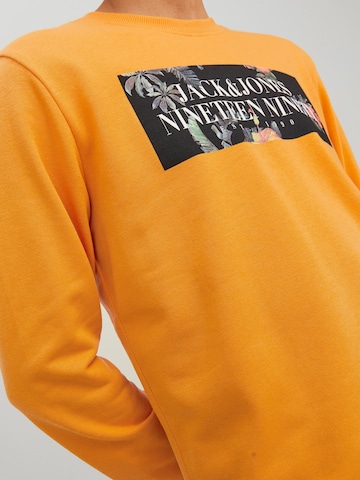 JACK & JONES Sweatshirt 'Flores' i orange