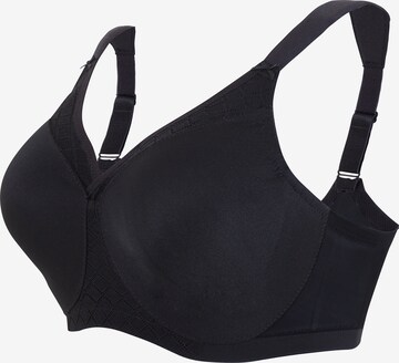 GLAMORISE T-shirt Bra in Black: front