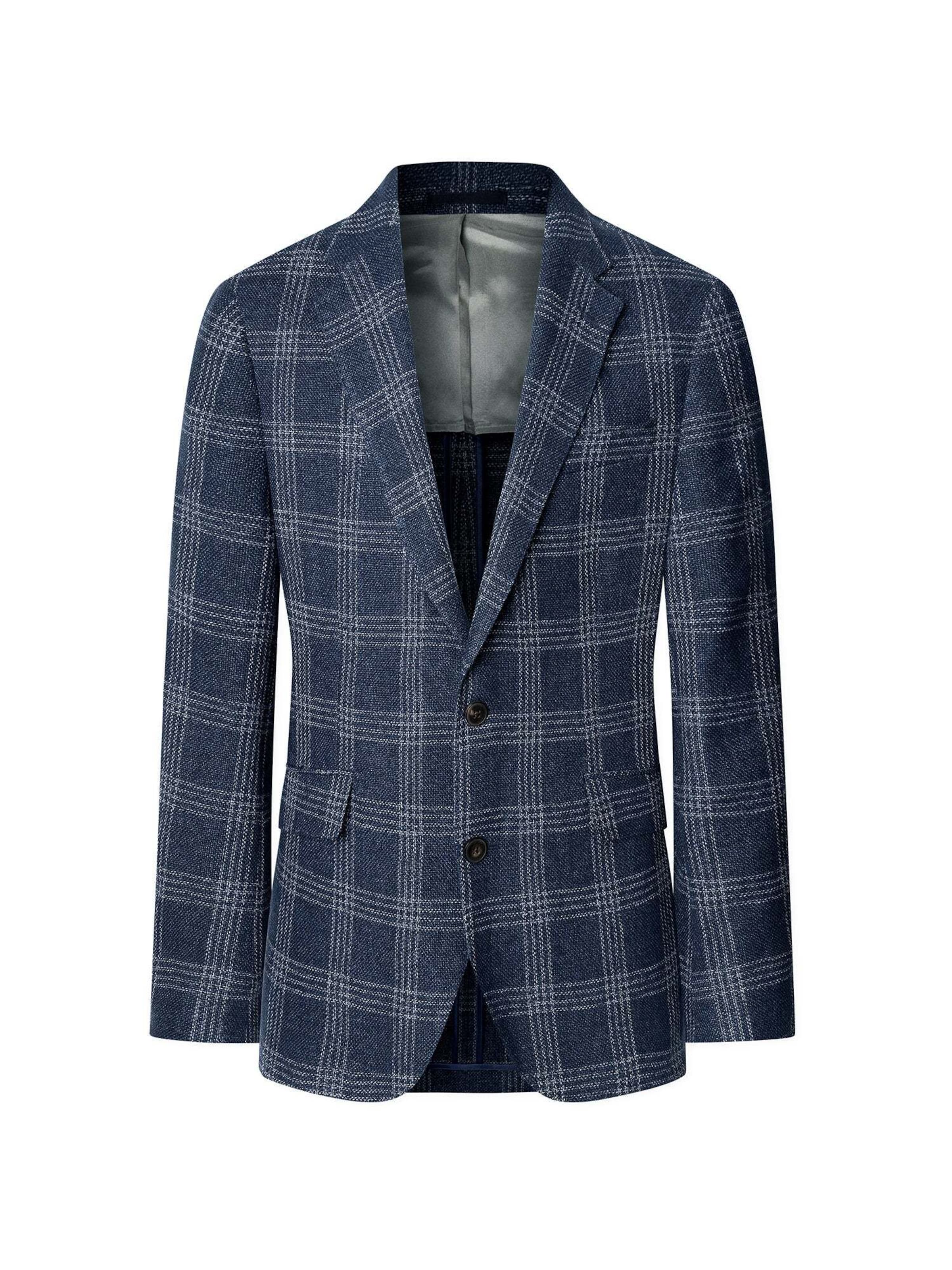 Hackett London Regular fit Colbert in Blauw: voorkant