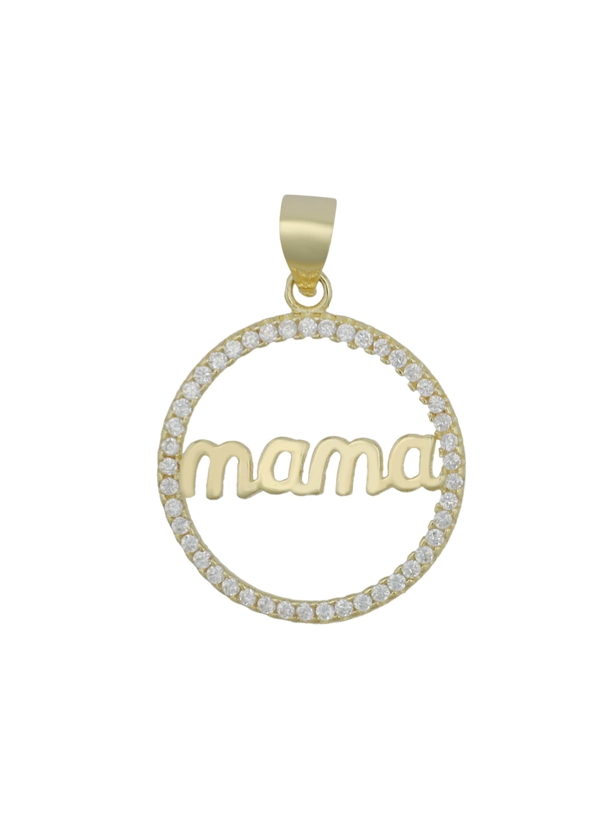 Akzent Pendant 'Shining Mom, langlebig' in Gold: front