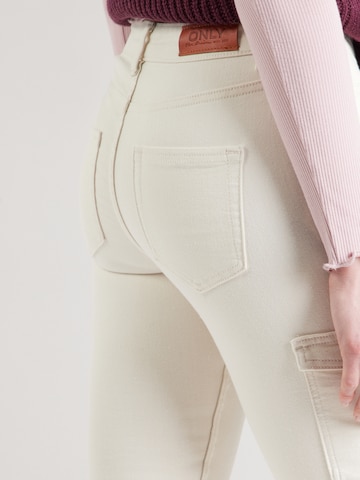ONLY Skinny Rifľové kapsáče 'ONLRush' - Béžová