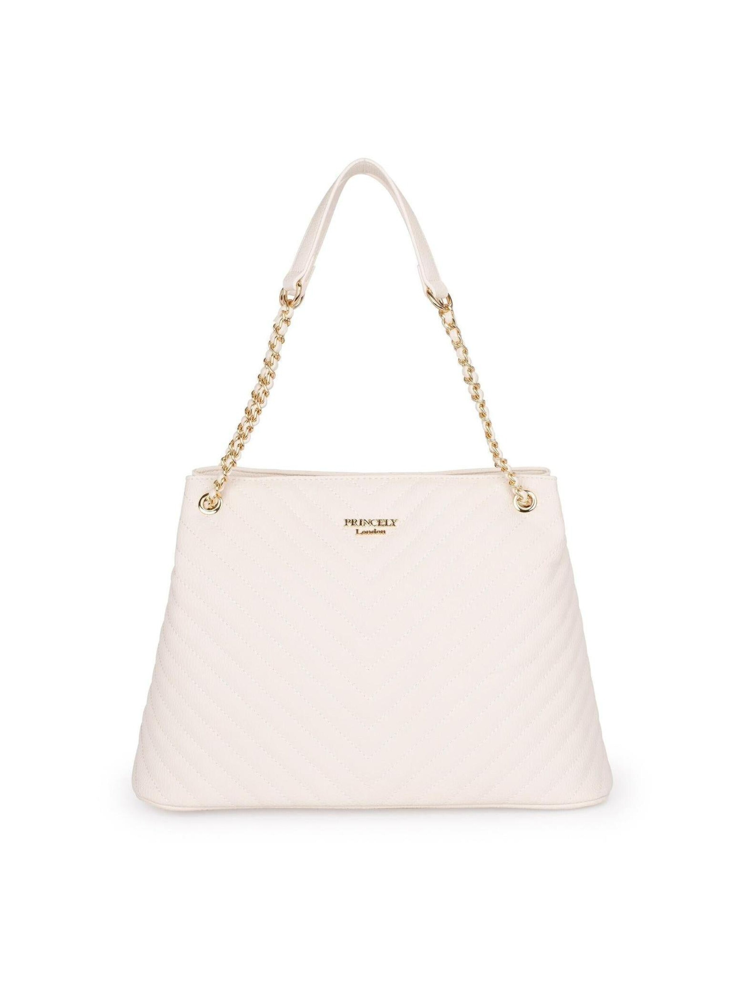 Princely London Handbag 'Nina' in White: front