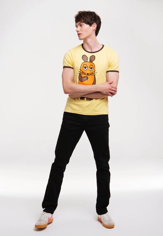 LOGOSHIRT T-Shirt 'Die Sendung mit der Maus - Die Maus' in Gelb