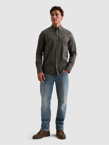 PME Legend - Ajuste regular Camisa 'Poplin shirt with allover print' en gris