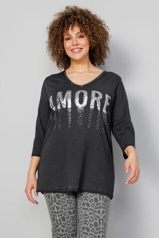 T-shirt MIAMODA en noir : devant