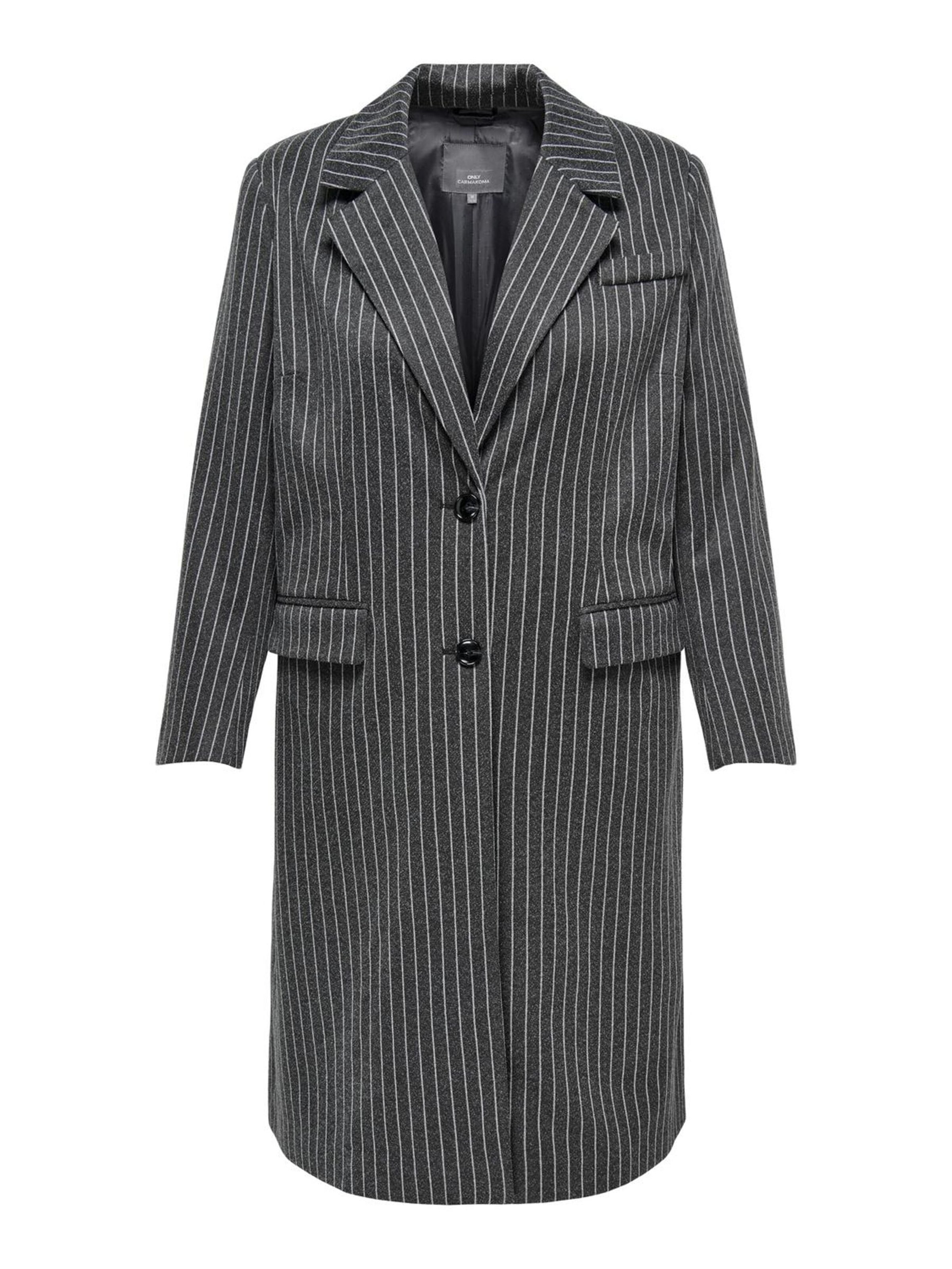 ONLY Carmakoma Overgangsfrakke 'VERONICA' i grå / hvid, Produktvisning