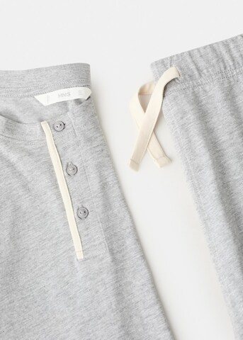 MANGO MAN Long Pajamas 'Nightcot' in Grey