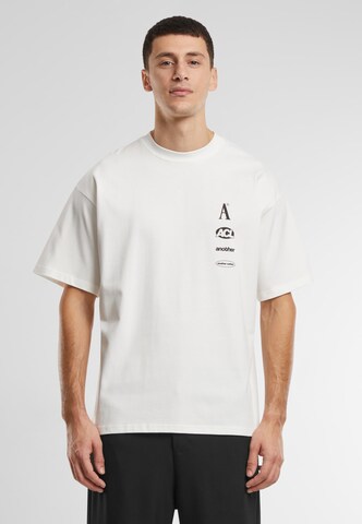 T-Shirt 'Coffee and Workout' Another Cotton Lab en blanc : devant