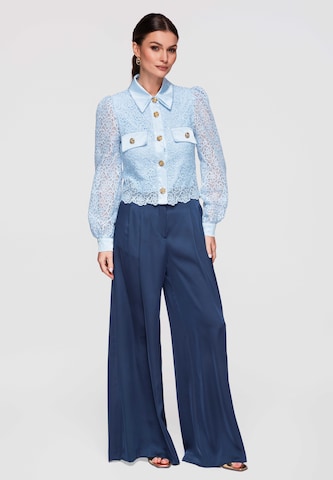 Ombre Blouse in Blauw
