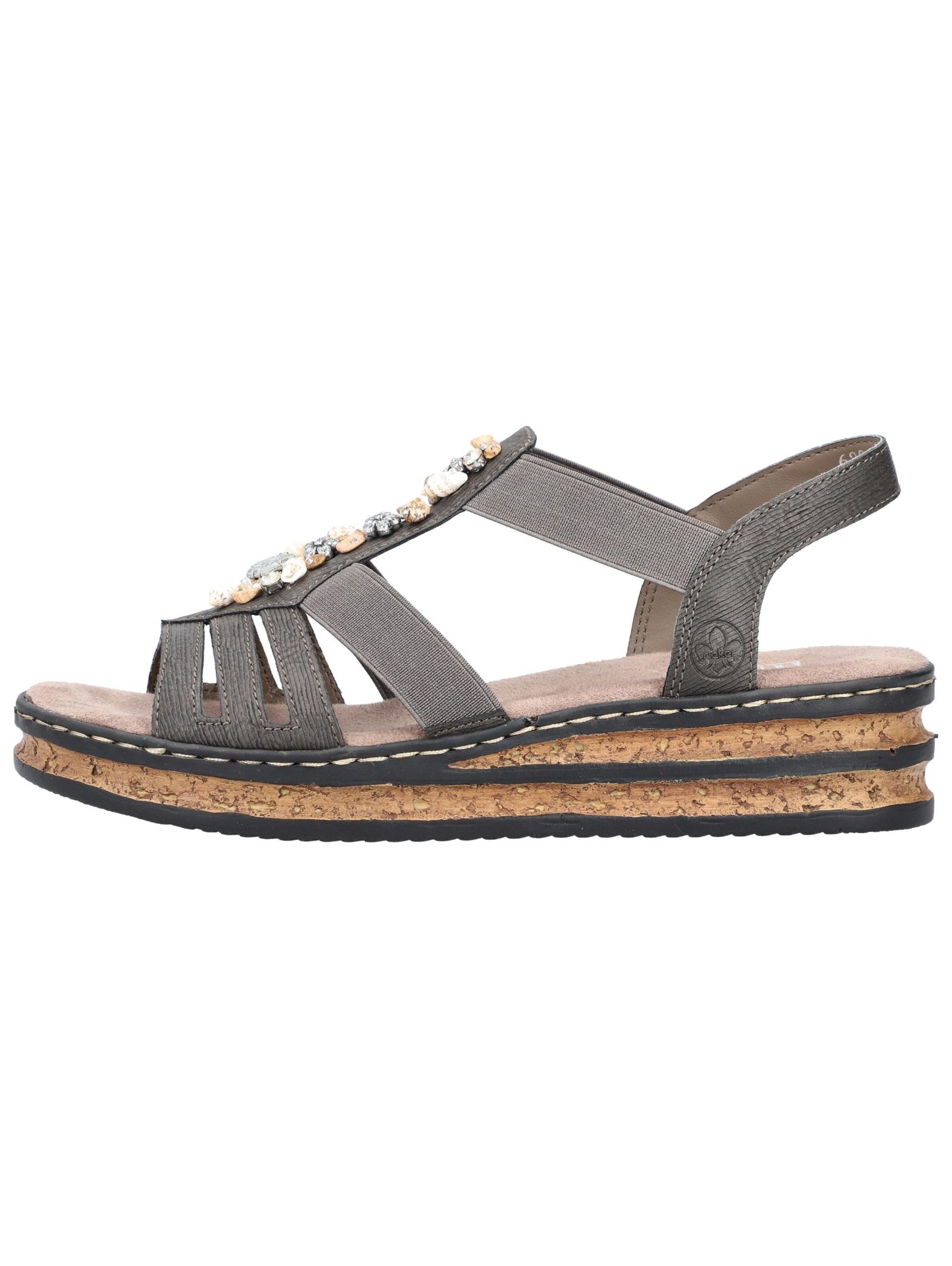 Rieker Strap Sandals in Grey