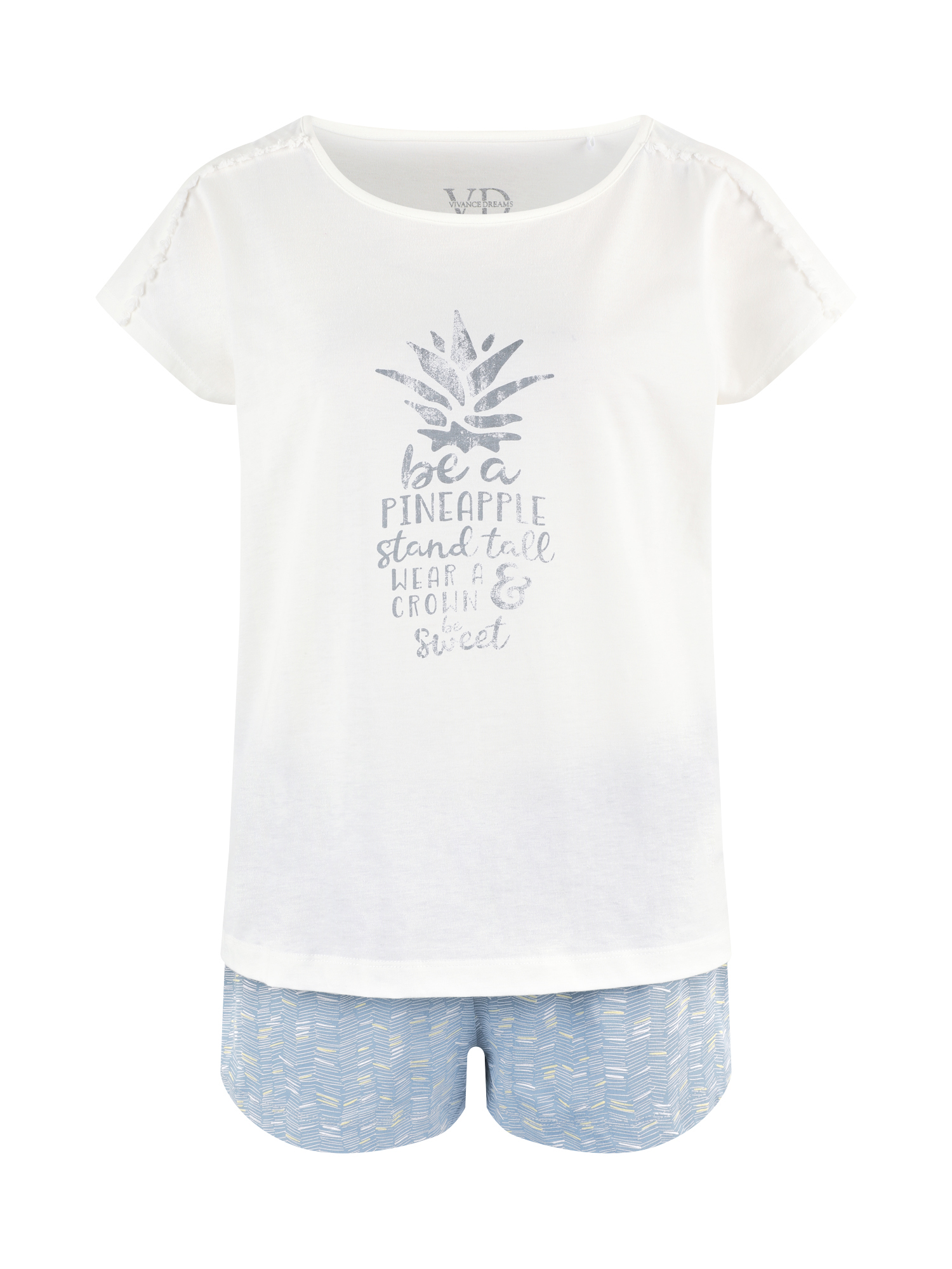 Donna Abbigliamento VIVANCE Shorty VD Pineapple in Bianco, Blu 