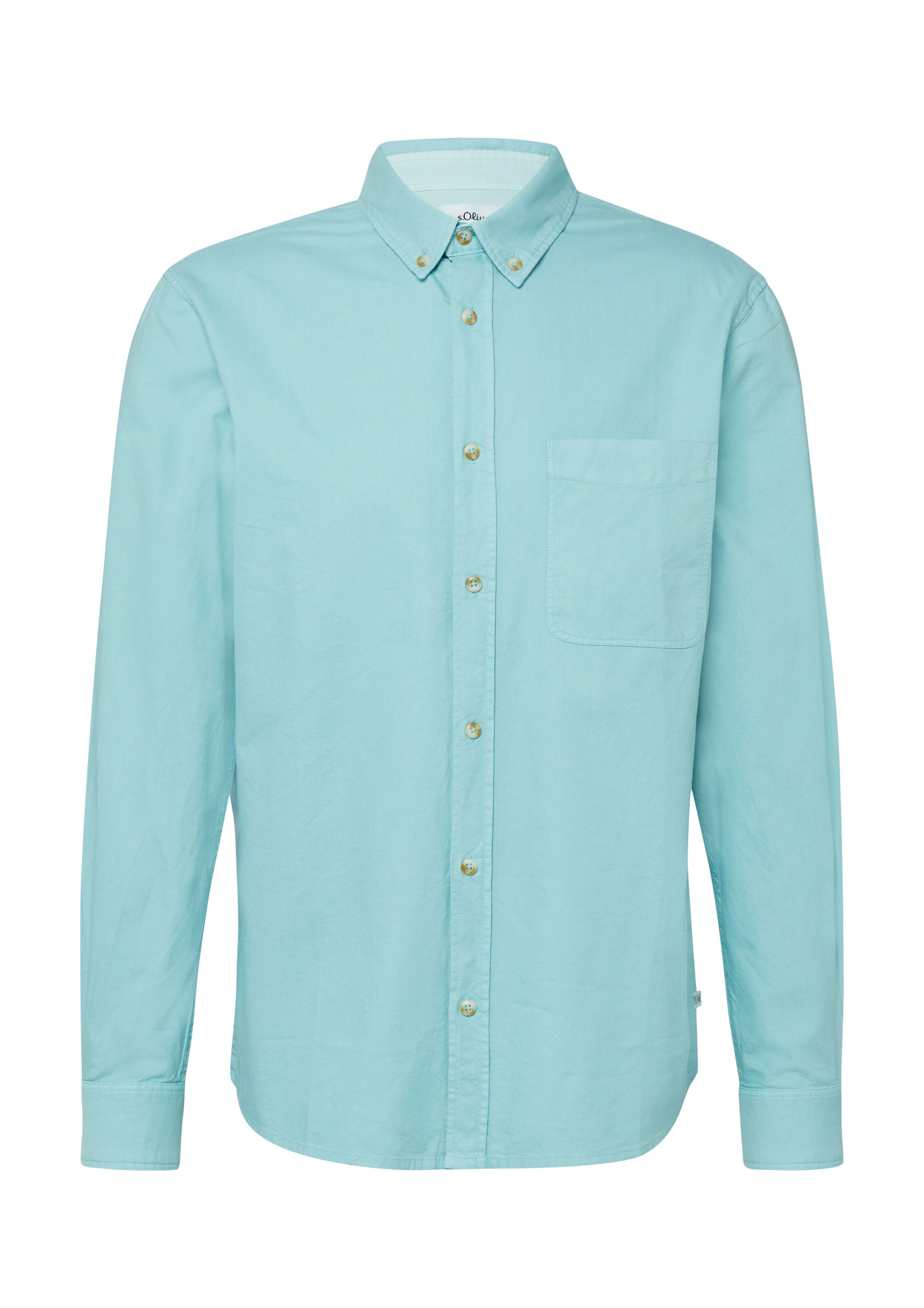 s.Oliver Button Up Shirt in Blue: front