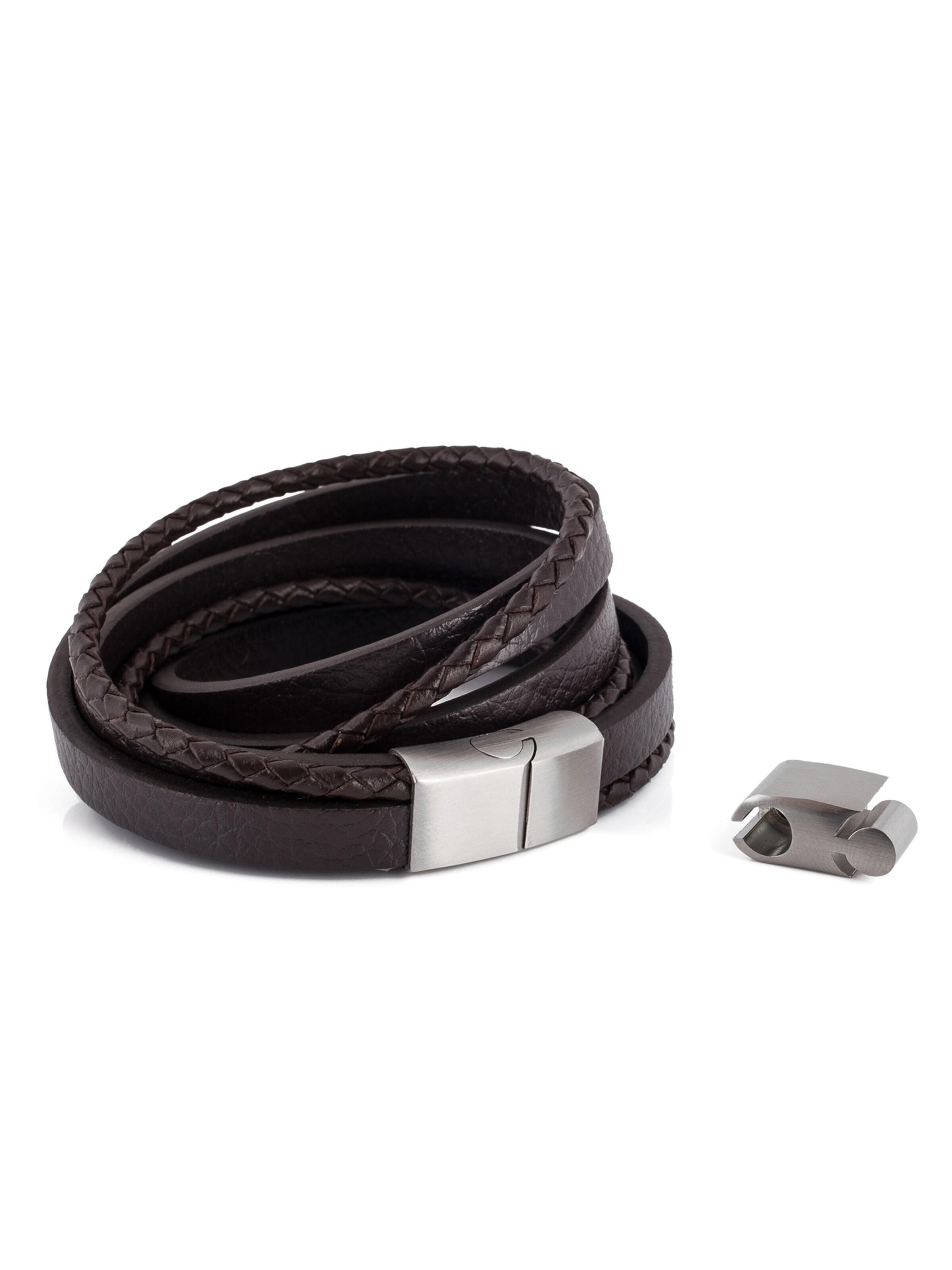 Akitsune Bracelet 'Dark Matter' in Silver: front