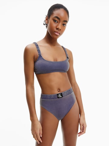 Calvin Klein Swimwear Bustier Bikinitop in Blau