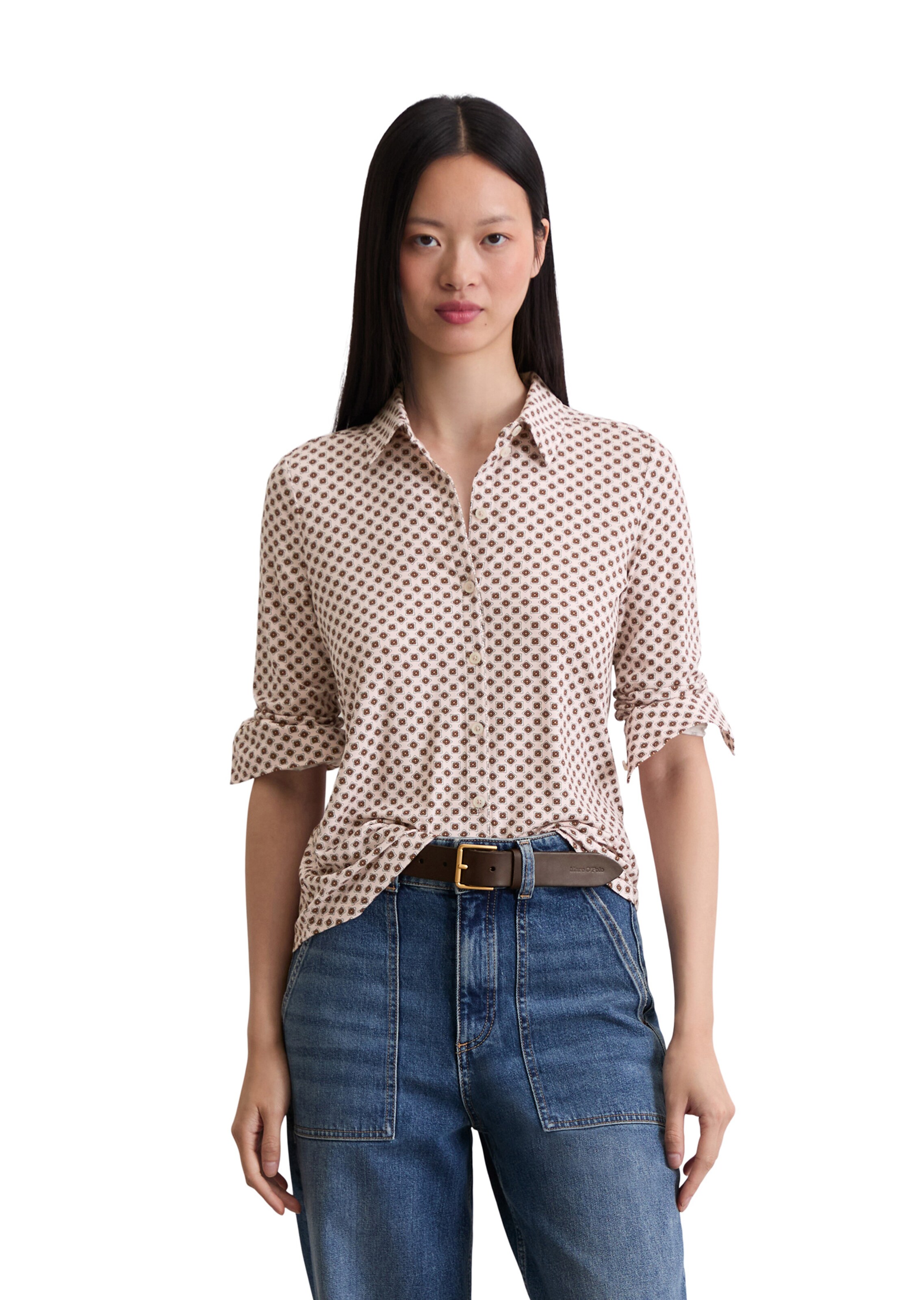 Chemisier Marc O'Polo en beige : devant