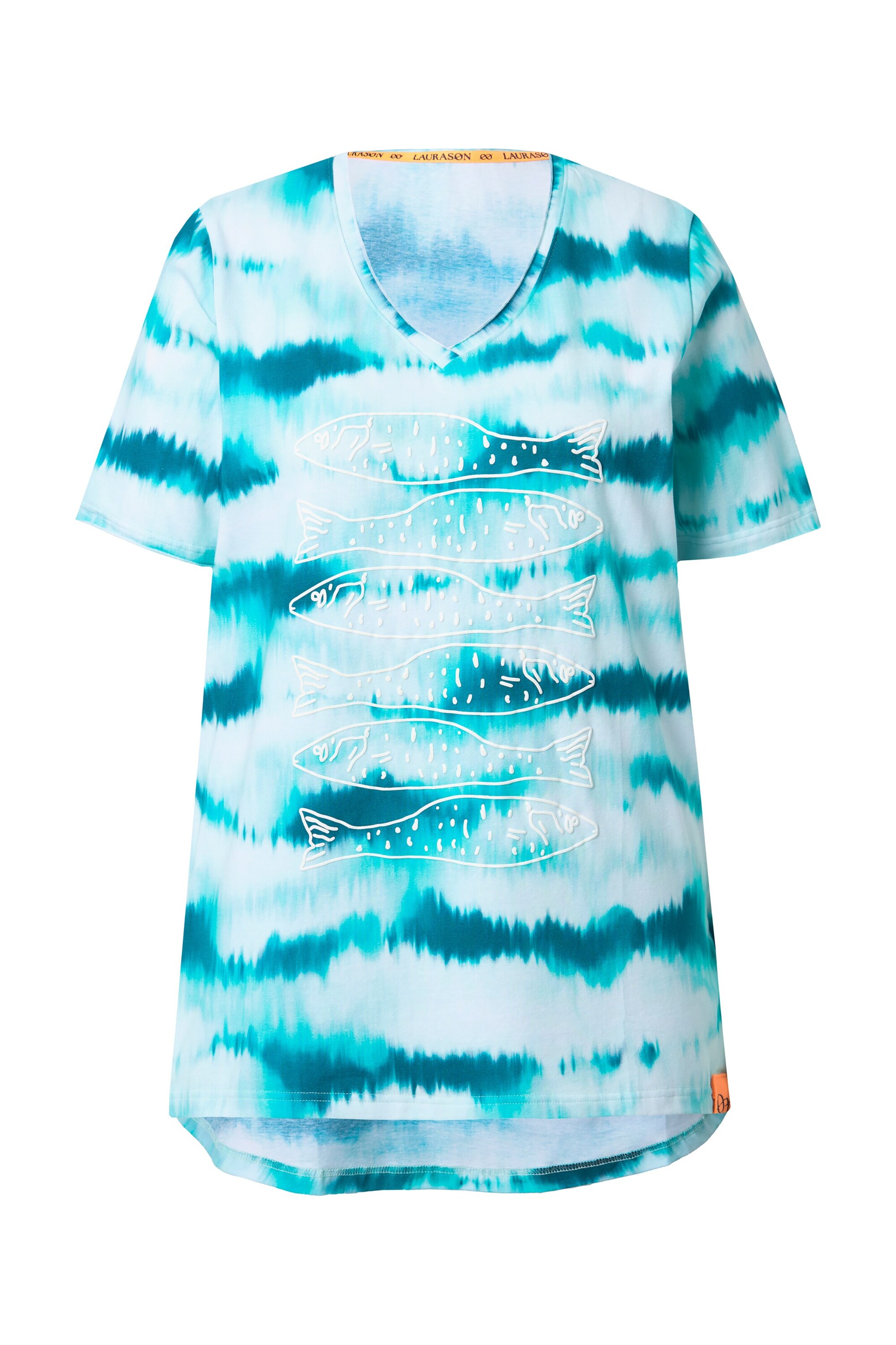 T-shirt LAURASØN en bleu : devant