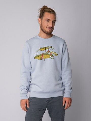 Sweat-shirt 'Gnome Footprint' Watapparel en bleu : devant