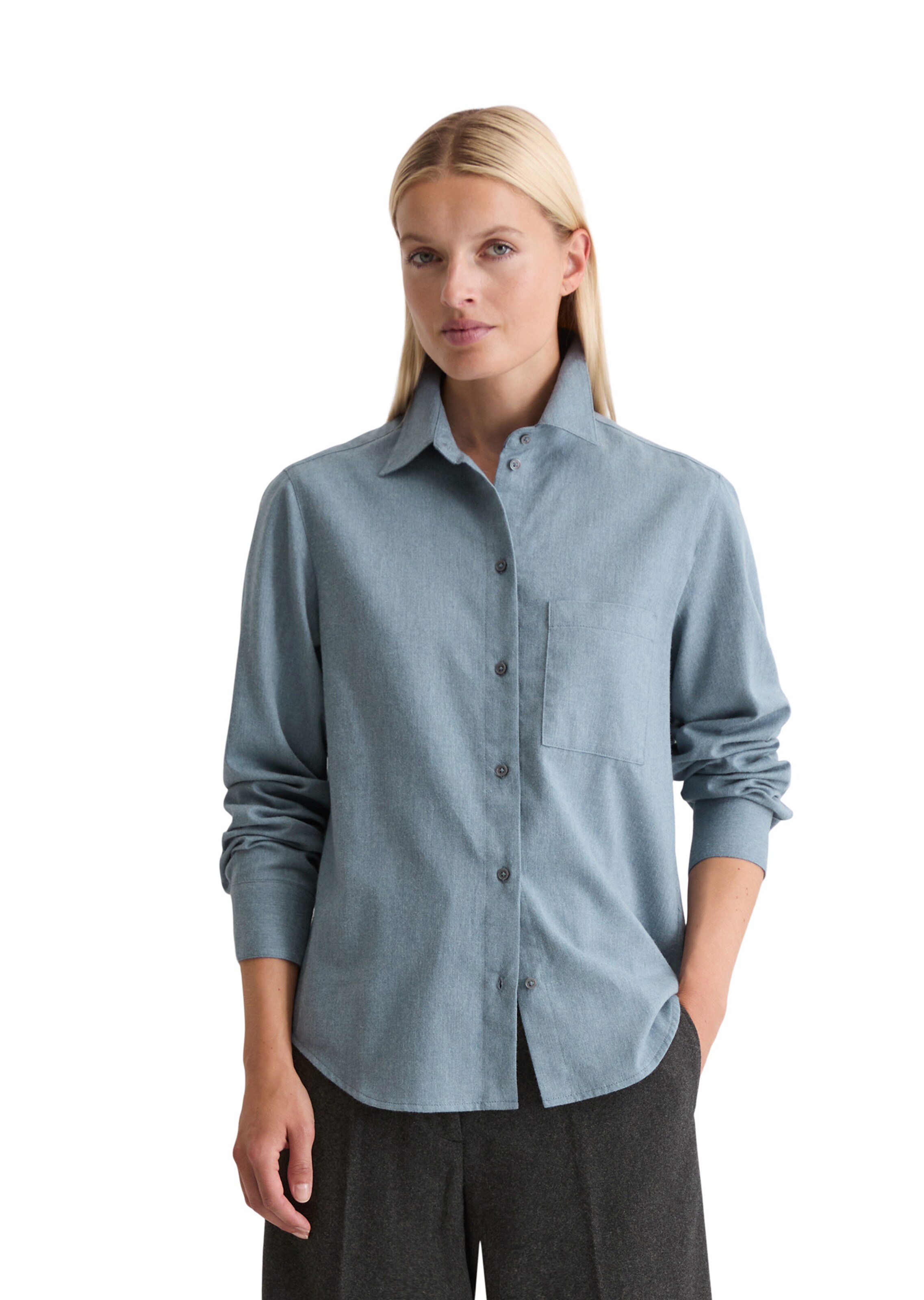 Marc O'Polo Bluse in Blau: Vorderseite
