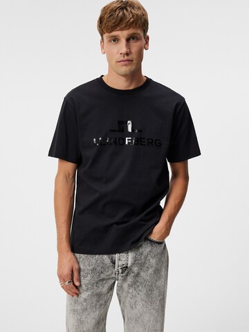 J.Lindeberg - Camiseta 'Parcy' en negro: frente