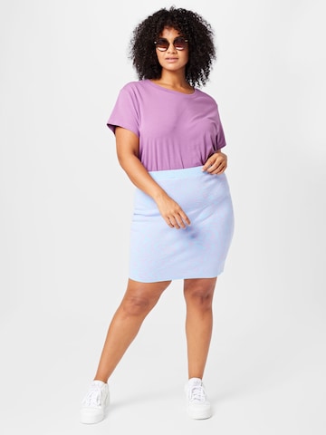 Cotton On Curve Skirt 'Intarsia' in Purple