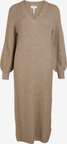 OBJECT Tall Knitted dress 'Malena' in Brown: front