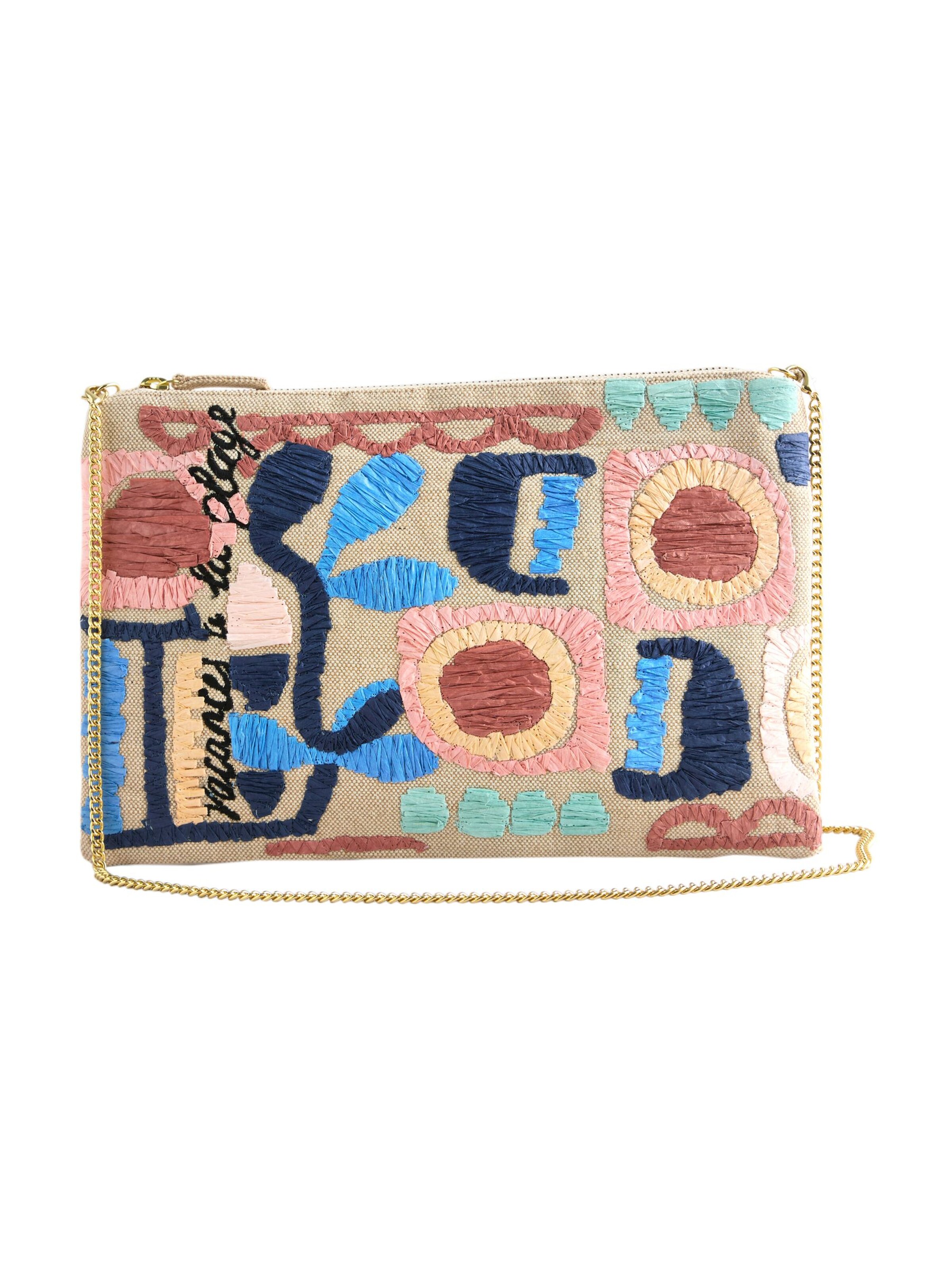 Next Clutch in Beige: voorkant