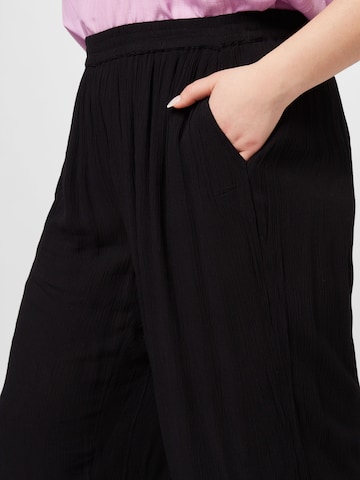 KAFFE CURVE Wide leg Broek 'Dacina' in Zwart