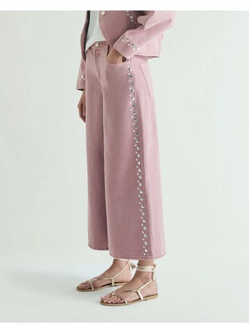 Scalpers Wide Leg Farkut värissä vaaleanpunainen: etupuoli