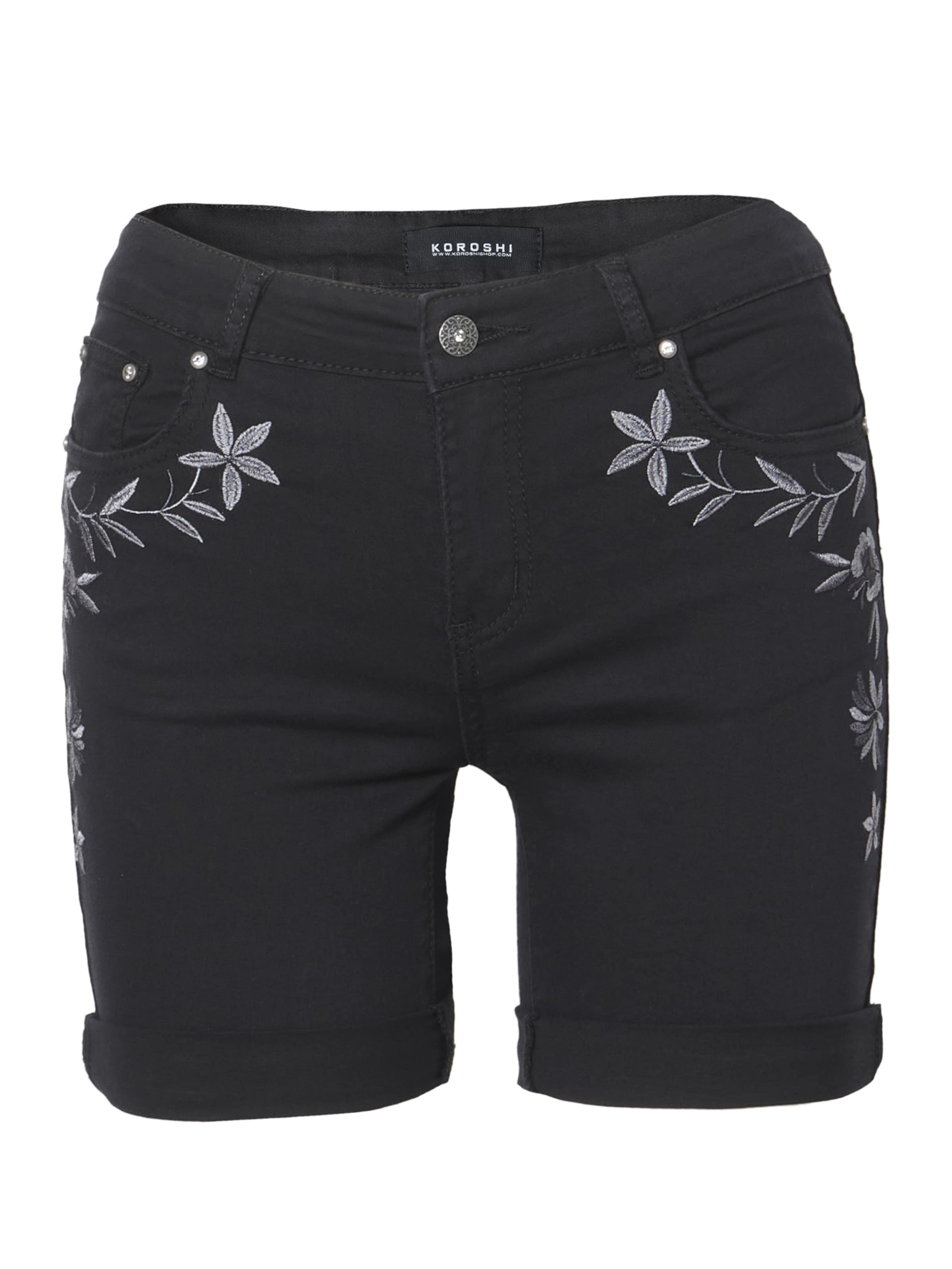 KOROSHI Liibuv Teksapüksid, värv must: eest vaates