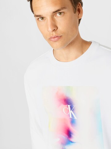 Calvin Klein Jeans Sweatshirt 'PRIDE' in White