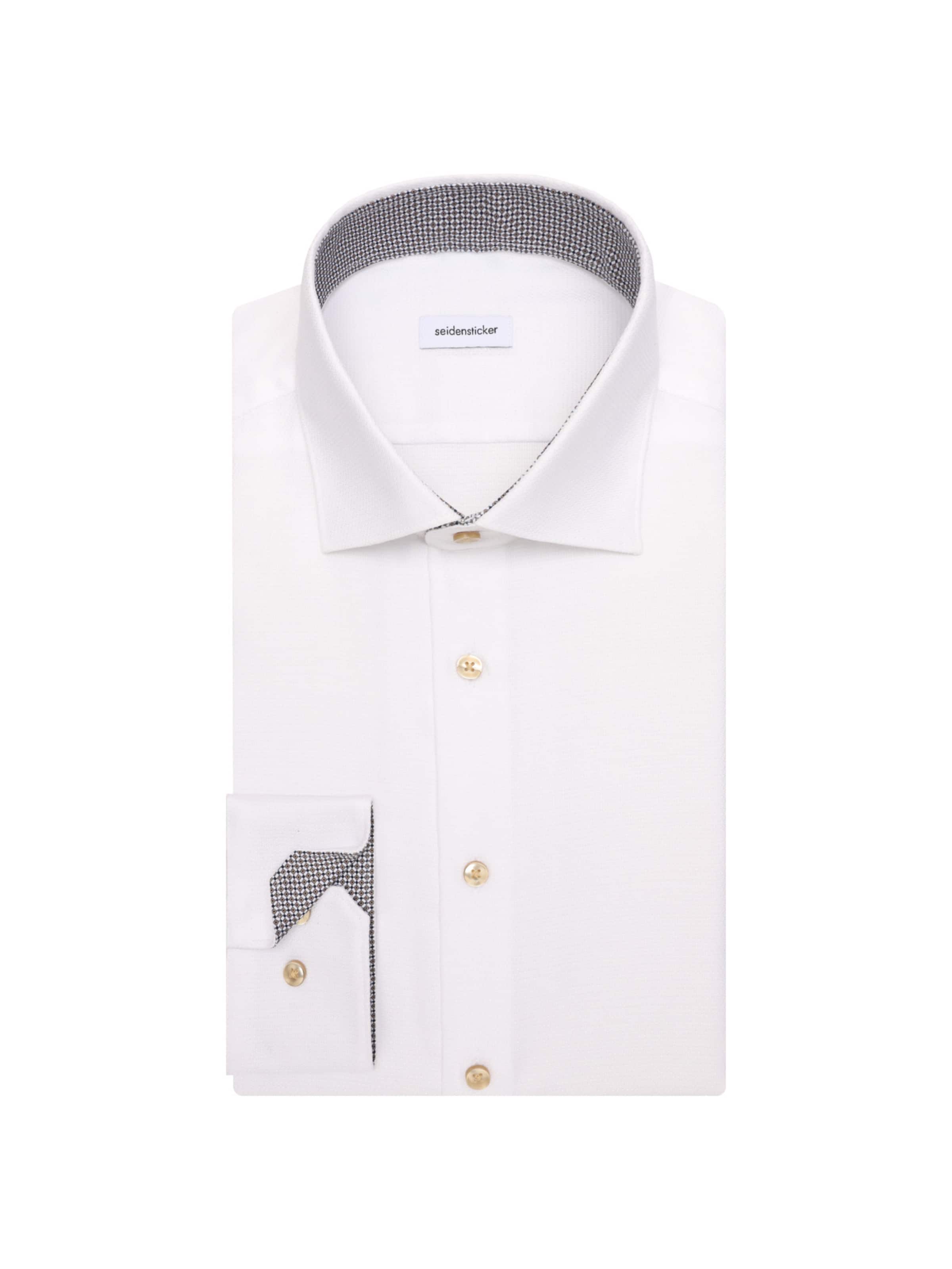 SEIDENSTICKER Slim Fit Hemd in Weiß