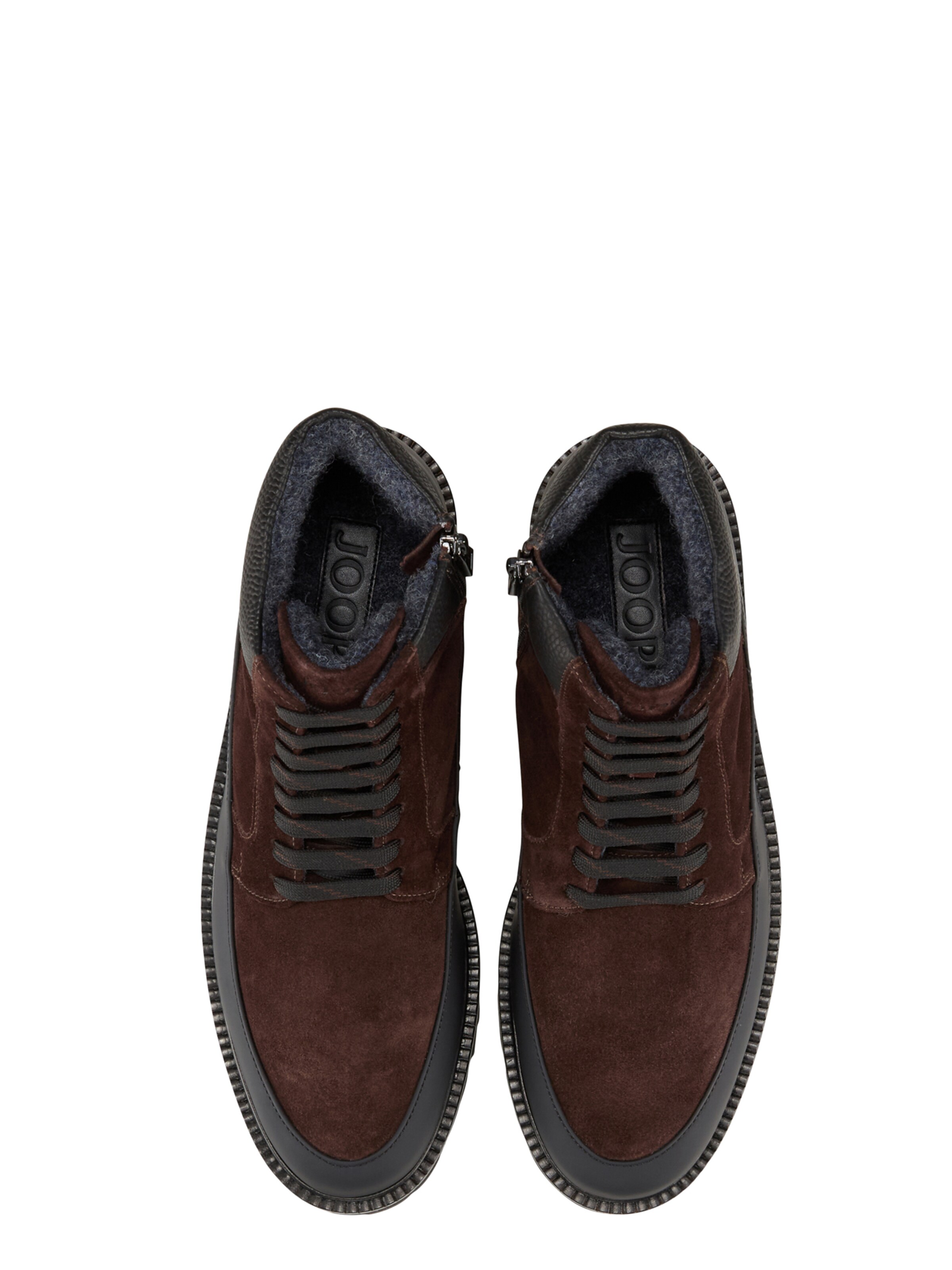 Boots stringati 'Hektor Velluto Misto' di JOOP! in marrone