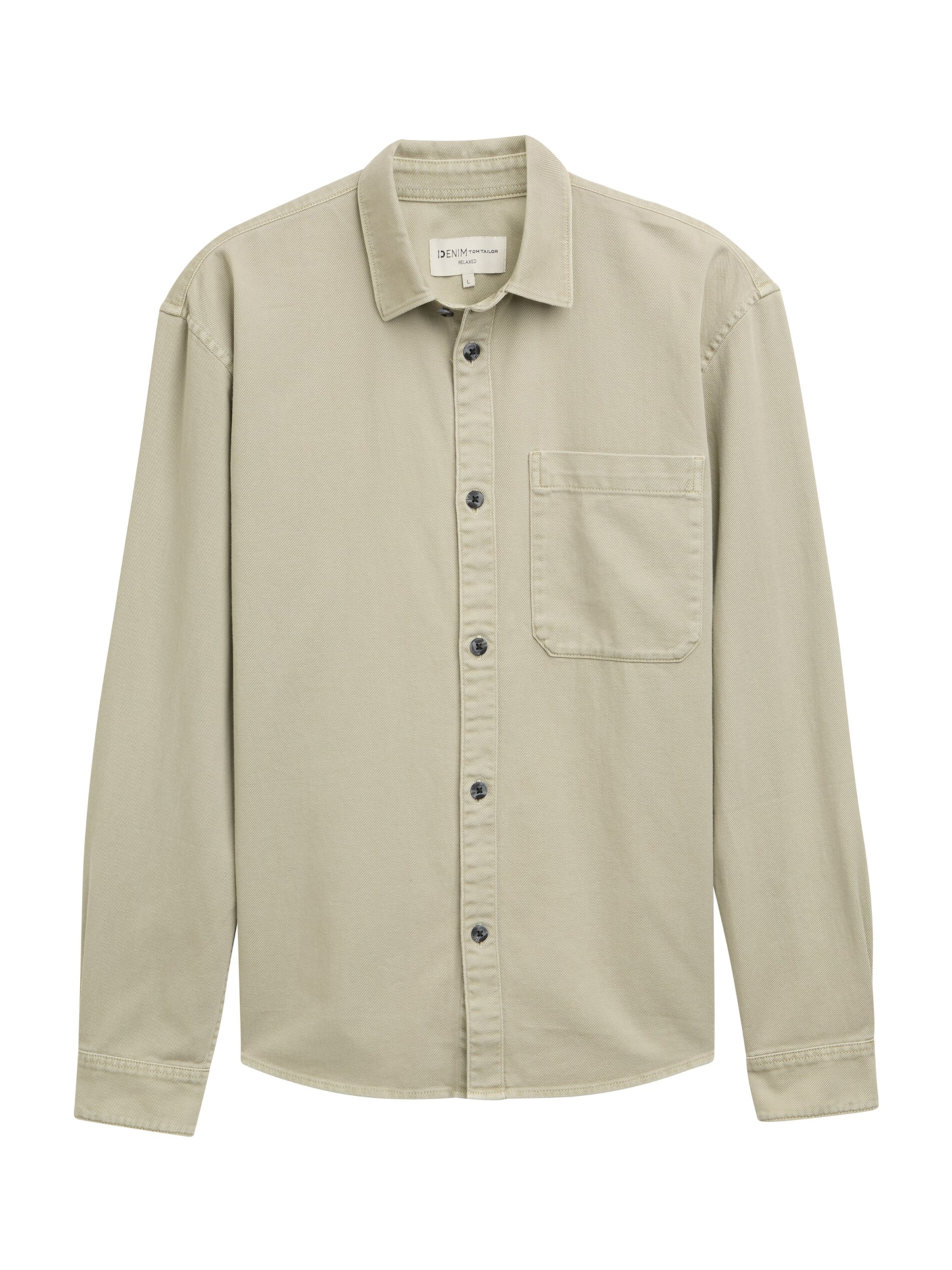 TOM TAILOR DENIM - Ajuste confortable Camisa en beige: frente