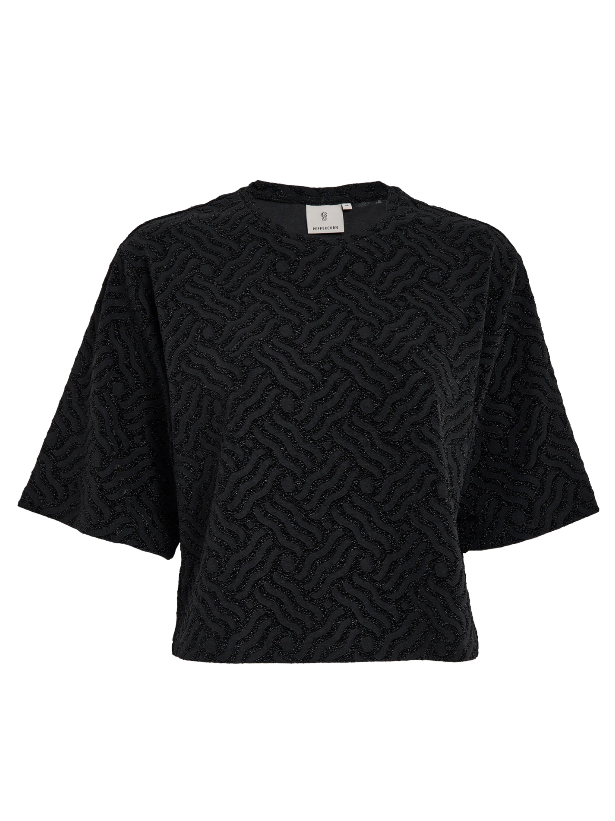 Peppercorn Top 'Lia' in Zwart: voorkant