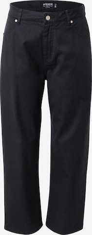 Afends Regular Pants in Black: front