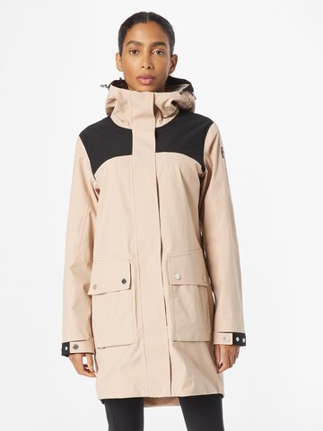 LUHTA Between-Seasons Parka 'HENNIJOKI' in Beige: front