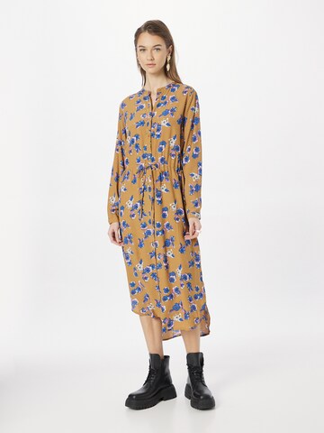 SAINT TROPEZ Shirt Dress 'Randy' in Brown: front