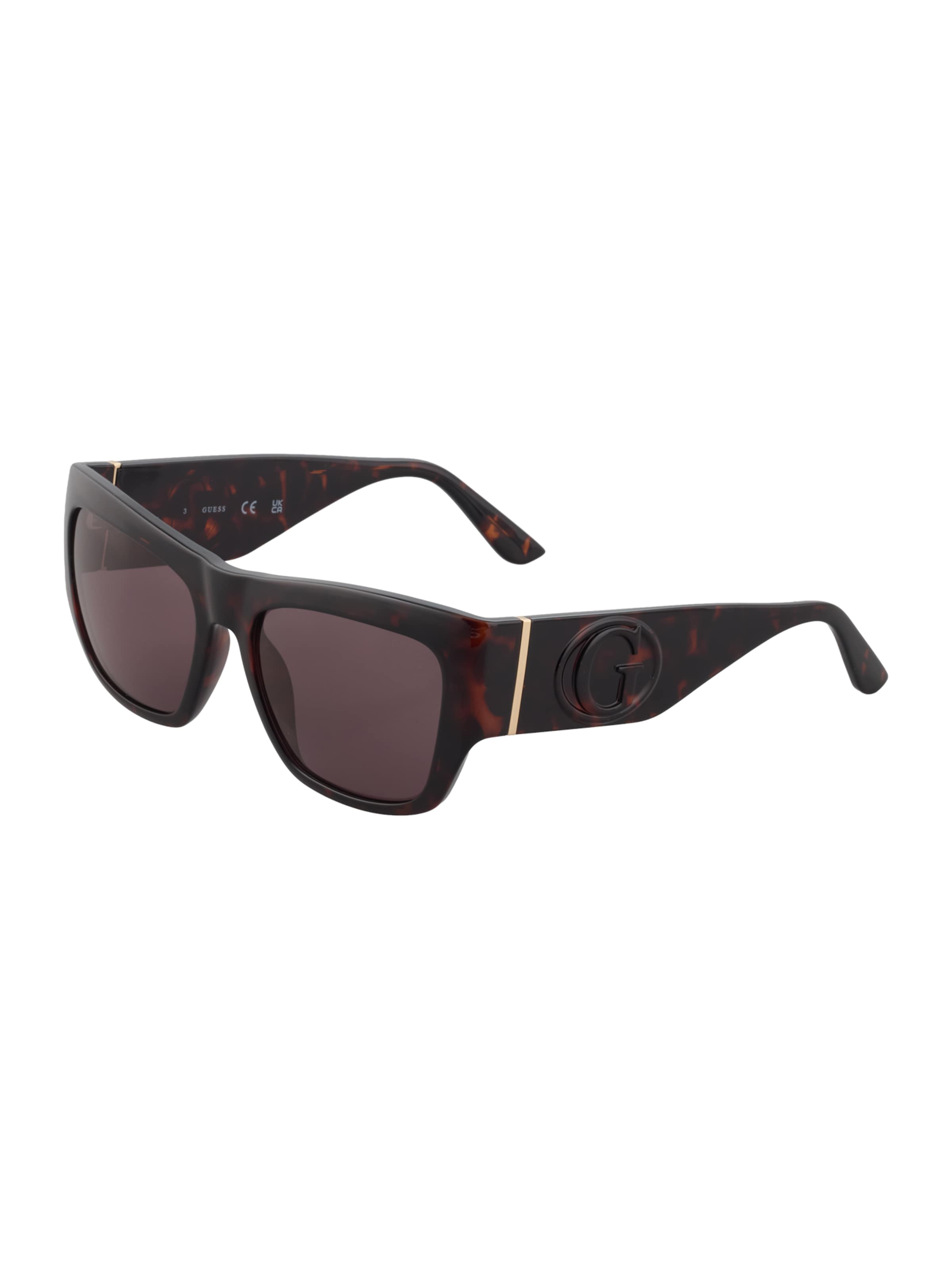 Lunettes de soleil GUESS en marron : devant