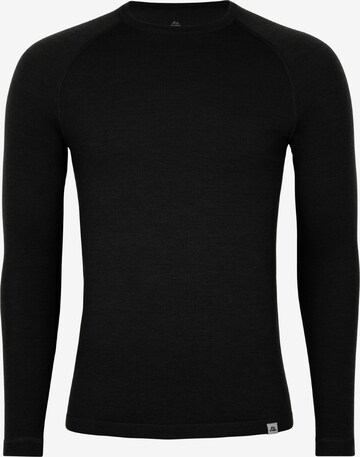 DANISH ENDURANCE Performance Shirt 'Merino' in Black: front