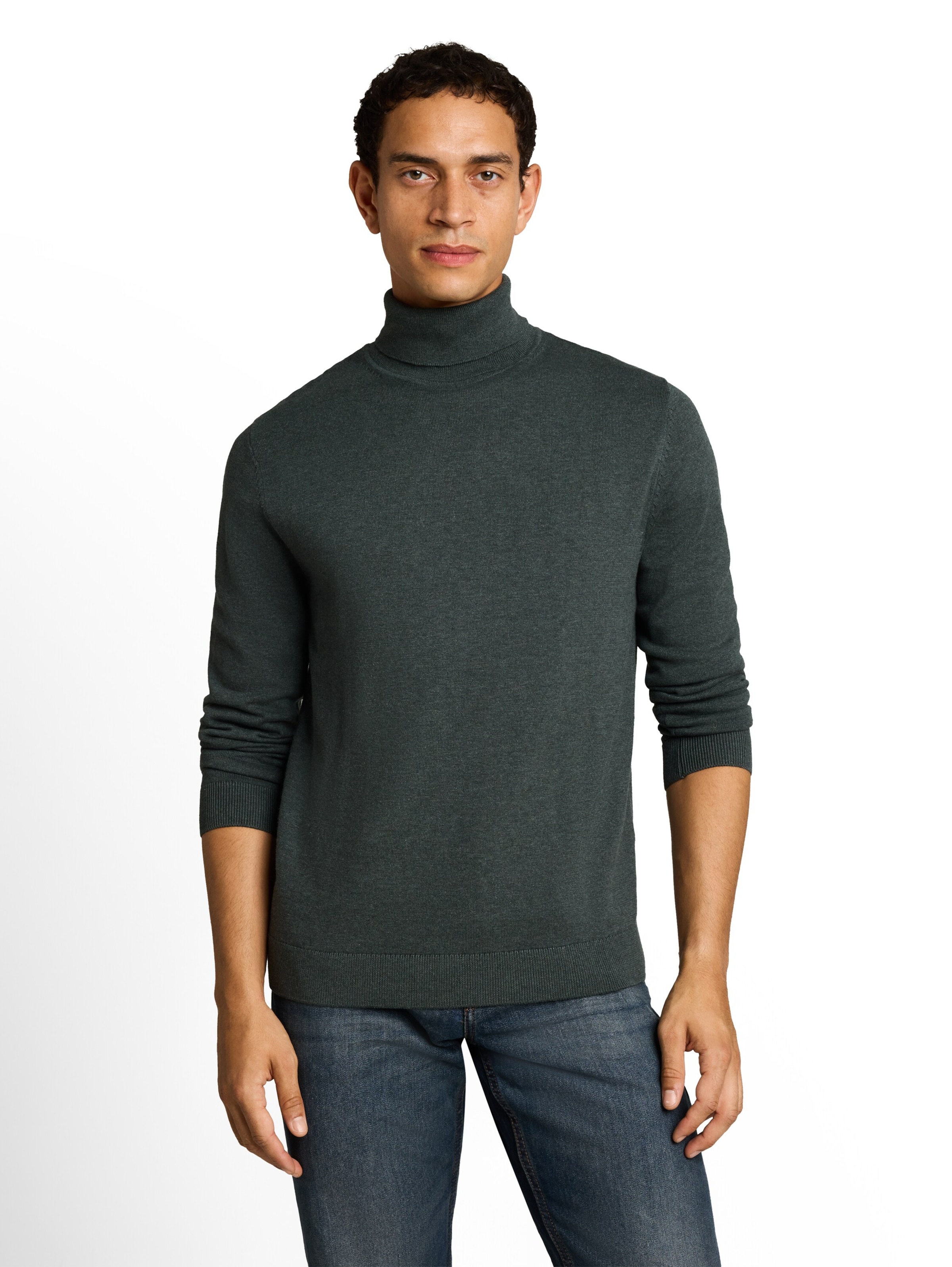 TOM TAILOR Sweater in Green: front