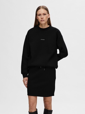 Sweat-shirt SELECTED FEMME en noir : devant