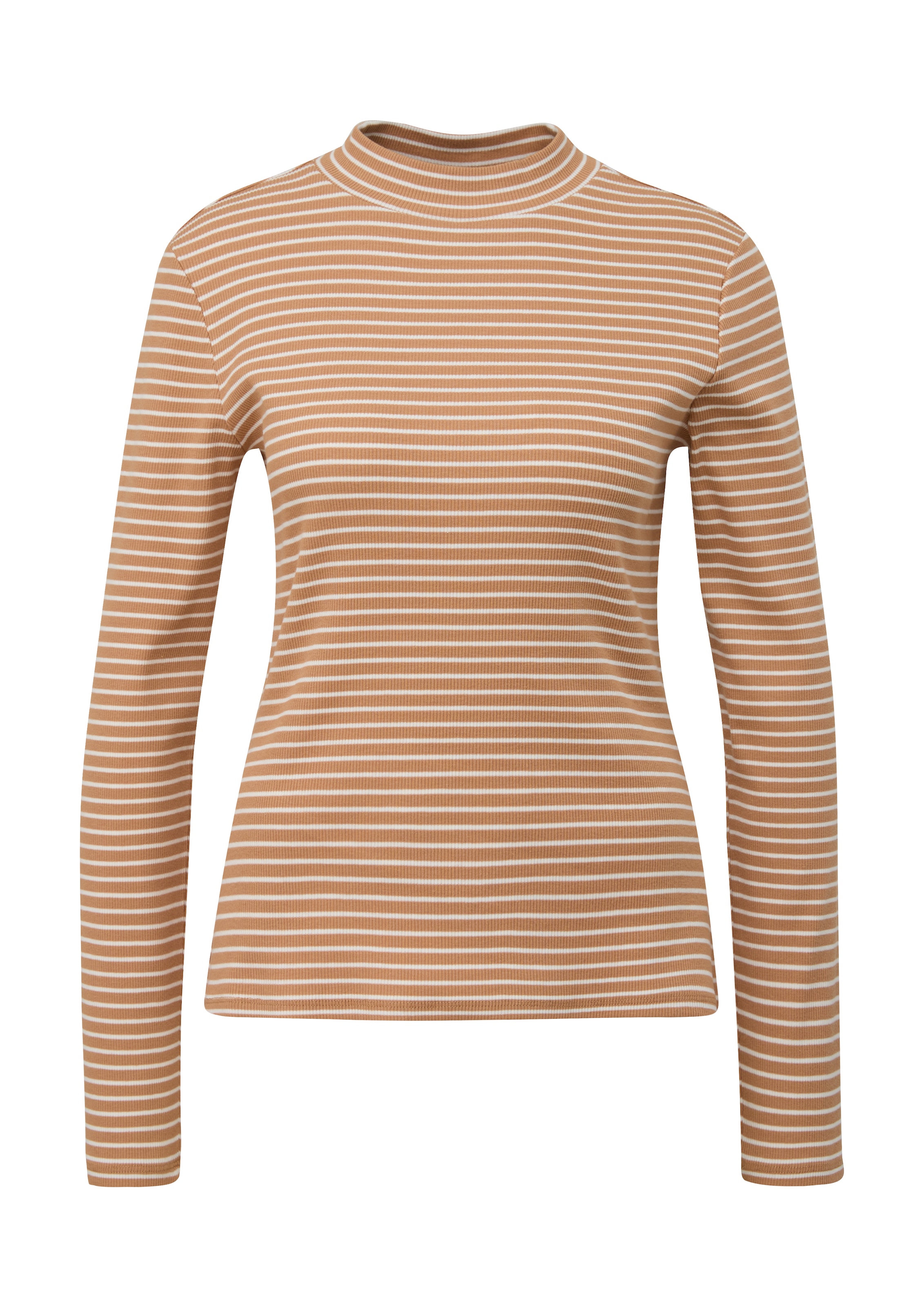 s.Oliver BLACK LABEL Shirt in XXL in de kleur Camel / Wit, Productweergave