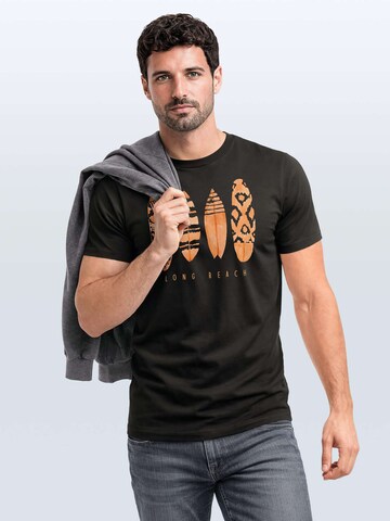 Neverless Shirt 'Long Beach'‌‌‌‌‌‌‌‌‌ in Grau