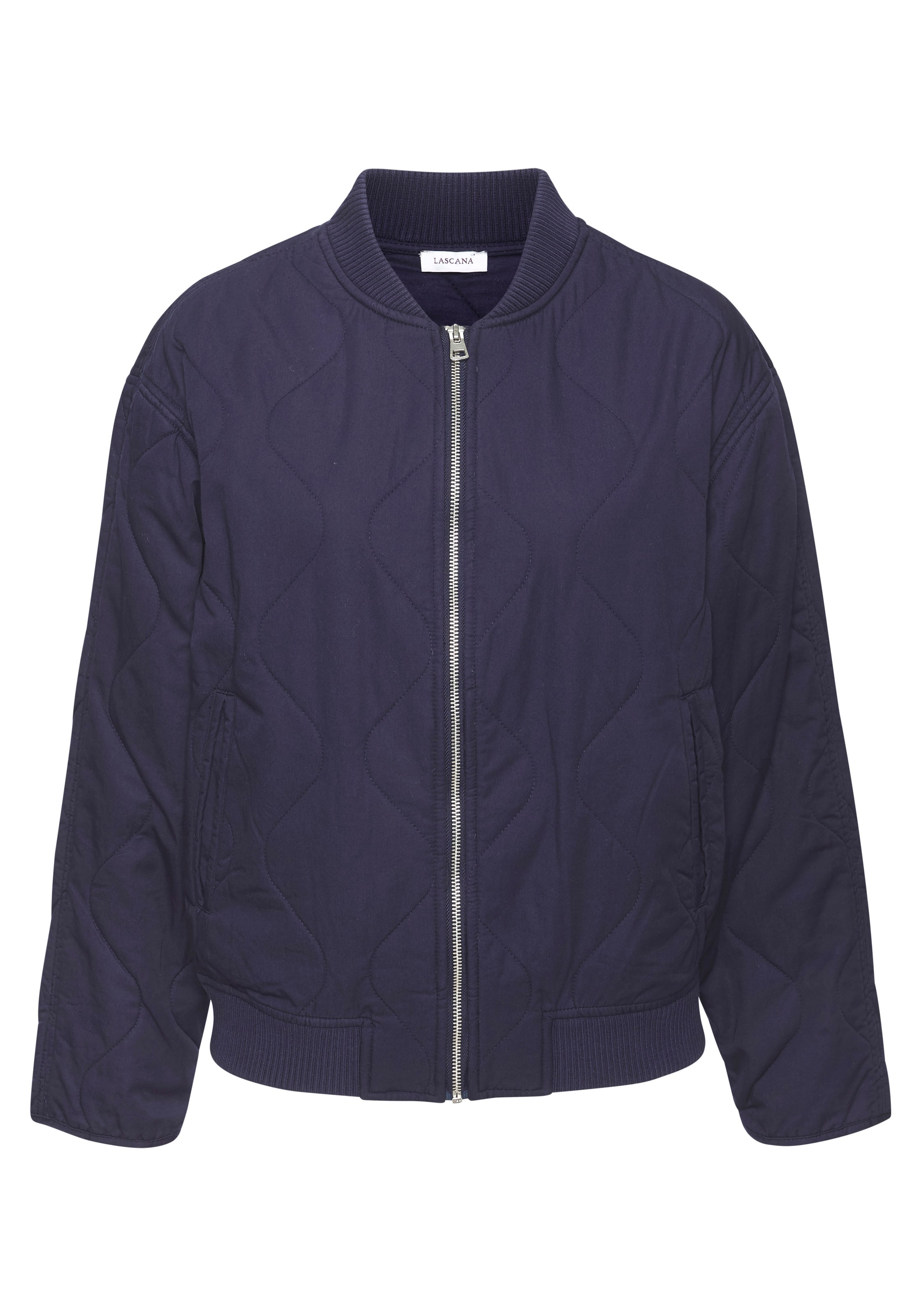 LASCANA Φθινοπωρινό και ανοιξιάτικο μπουφάν σε μπλε: μπροστά