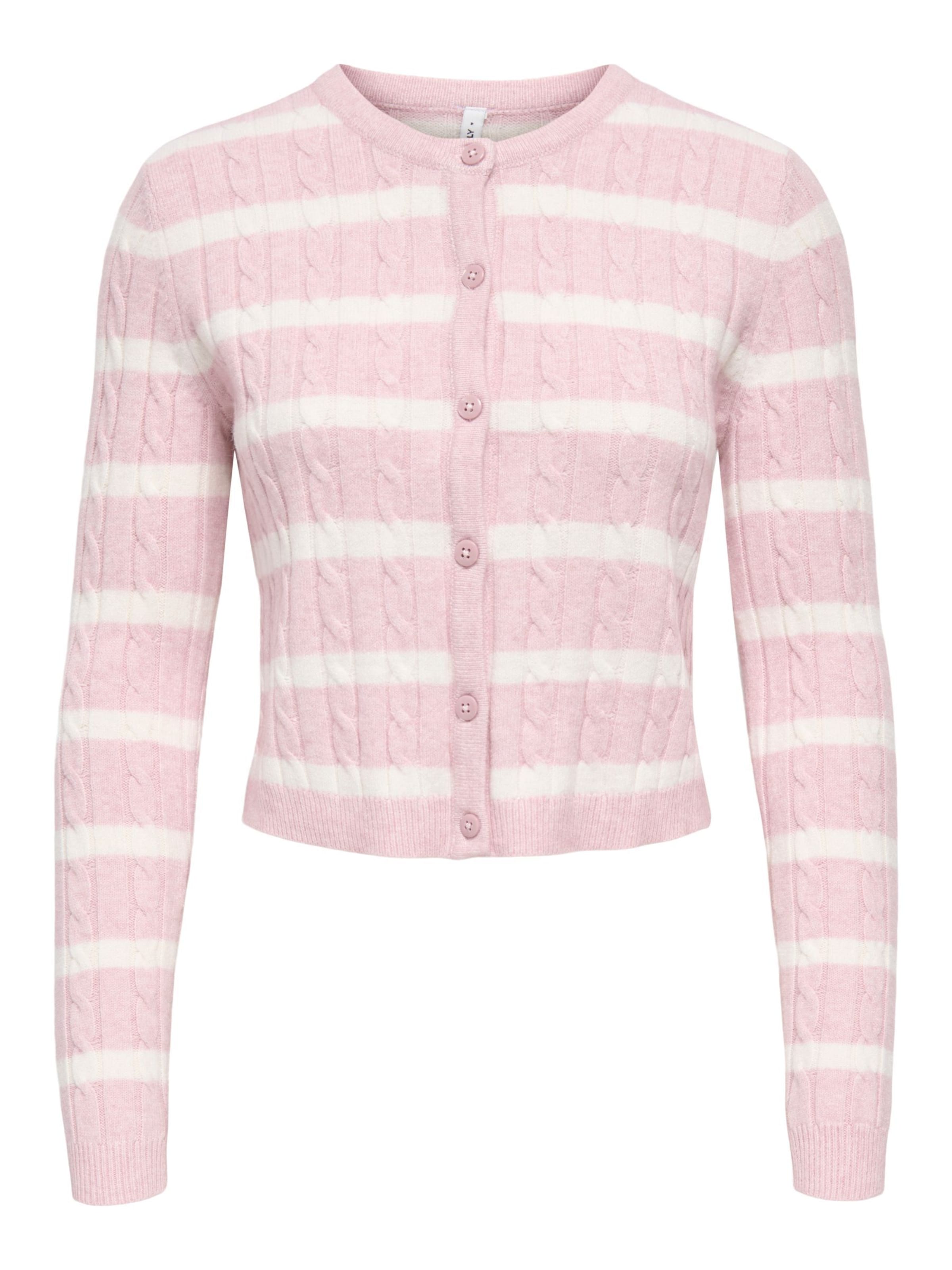 Cardigan 'ONLKATIA' ONLY en rose : devant