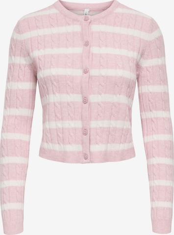 ONLY Strickjacke 'ONLKATIA' in Pink: Vorderseite