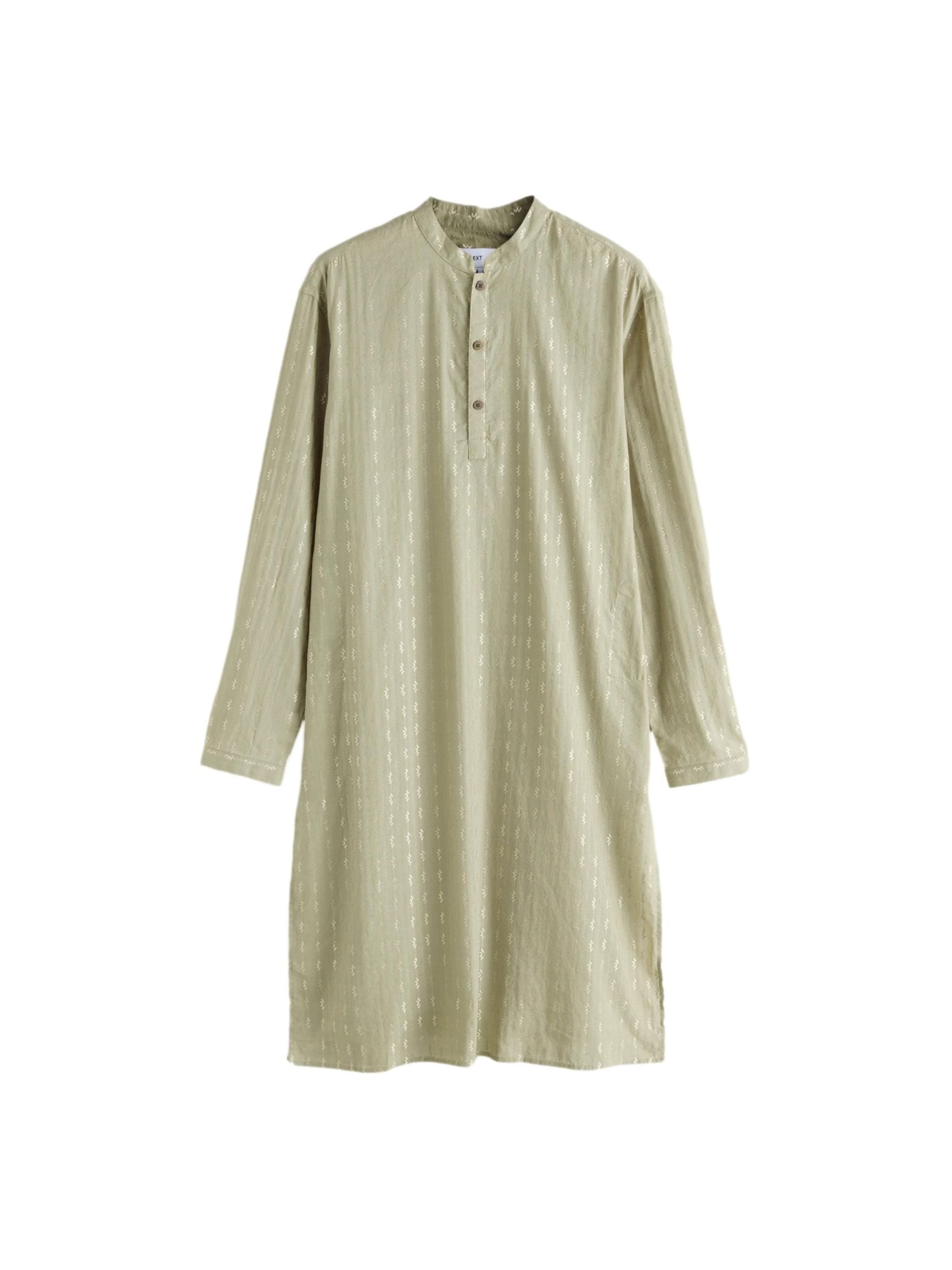 Coupe regular Chemise 'Kurta' Next en beige : devant