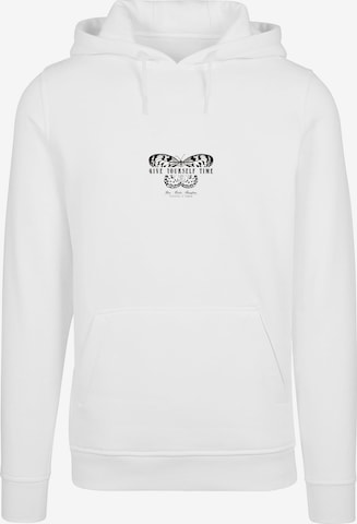 Mister Tee Sweatshirt 'Give Yourself Time' in White: front